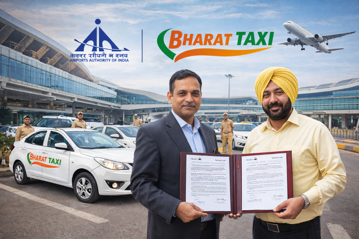 AAI signs MoU with Bharat Taxi to introduce regulated, passenger-friendly cab services at airports